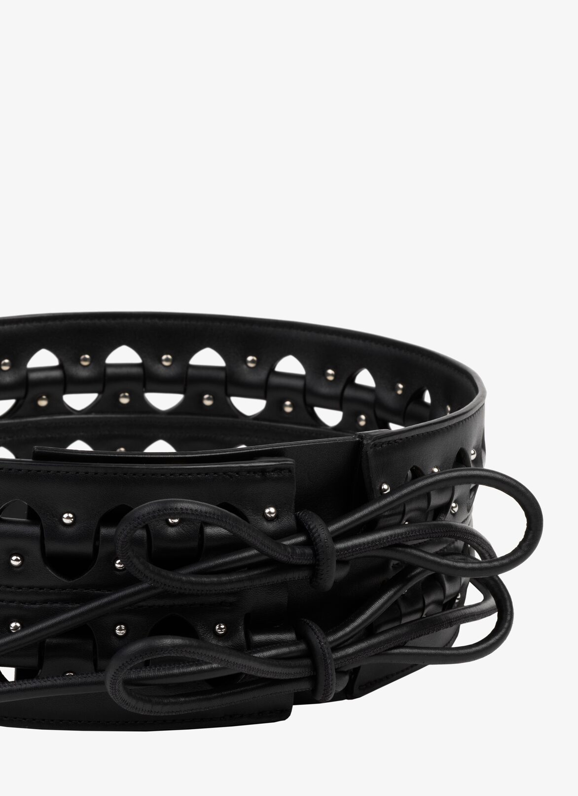 HINGE LEATHER BELT ALAÏA BLACK HINGE LEATHER BELT